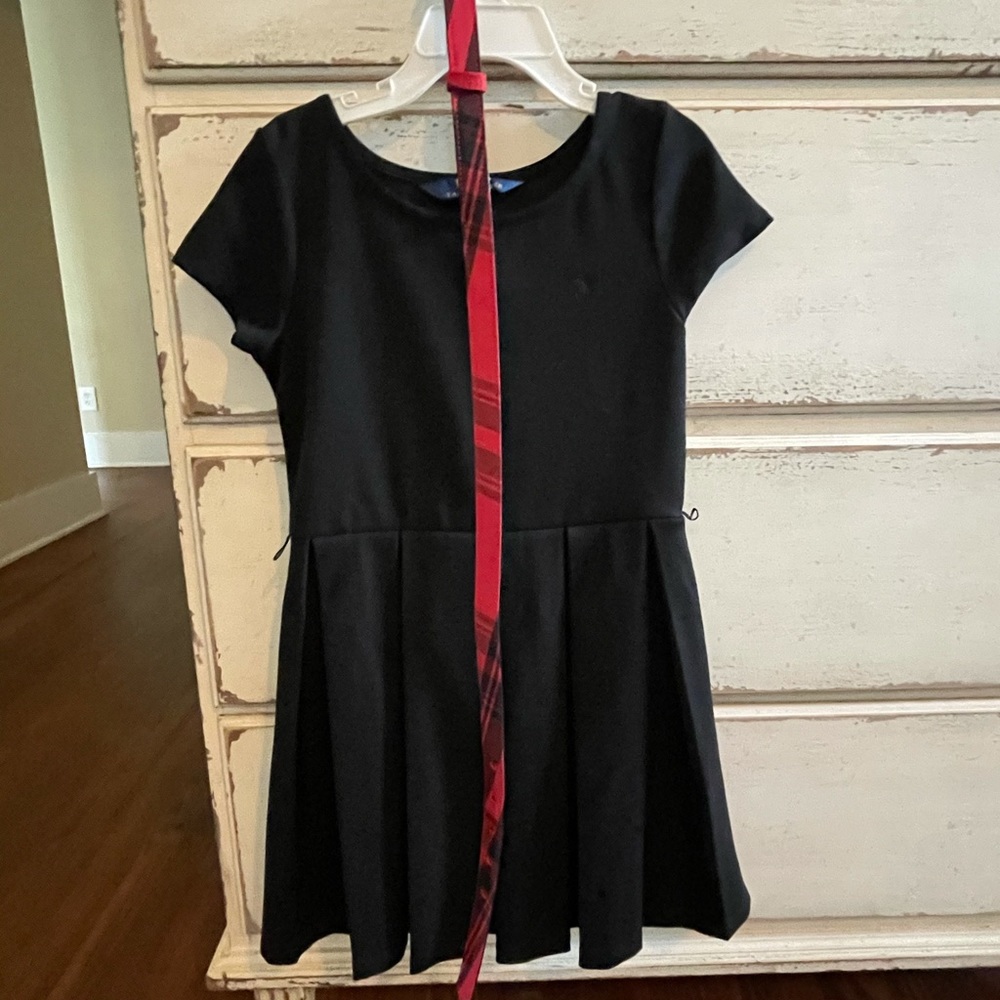 Black polo dress with belt
